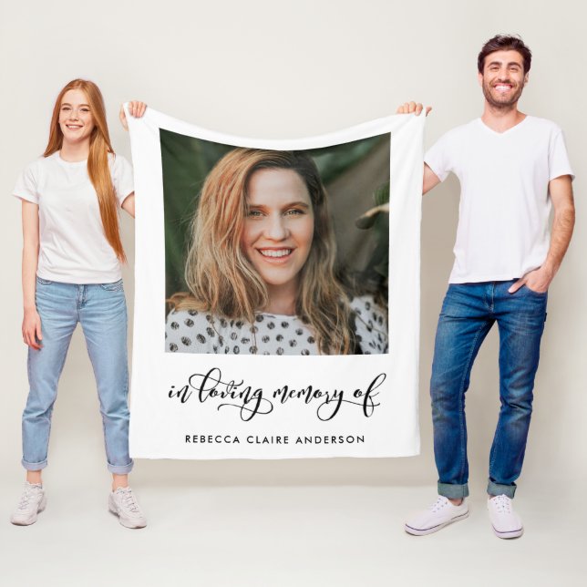 In Loving Memory Photo Poem Tribute Blanket (In Situ)