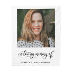 In Loving Memory Photo Poem Tribute Blanket