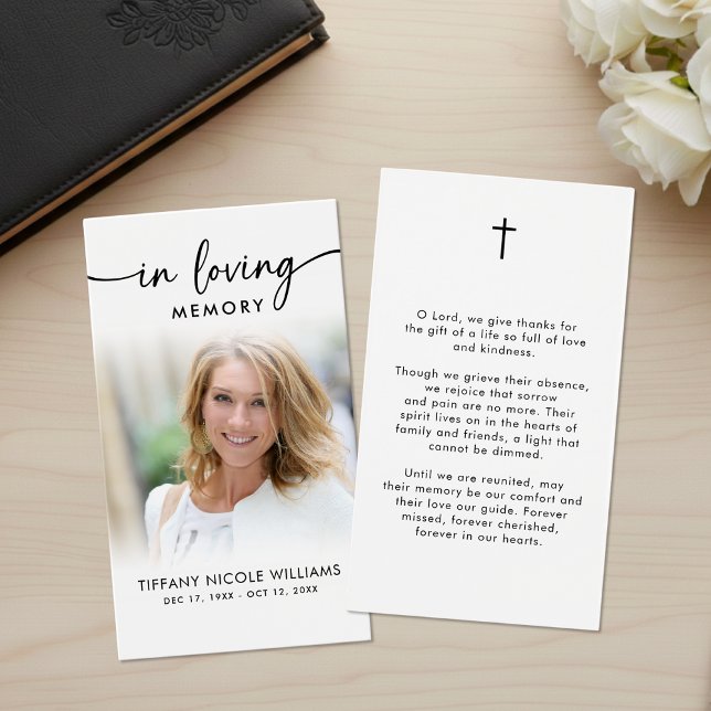 In Loving Memory Photo Prayer Cards (Creator Uploaded)