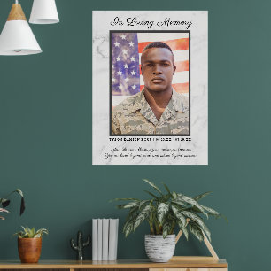 In Loving Memory Photo Quote Funeral Memorial Poster