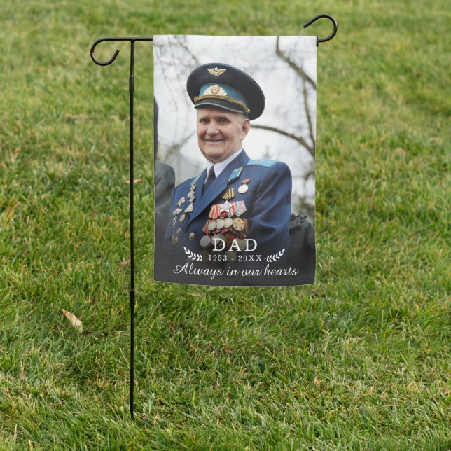 In Loving Memory | Photo Quote Keepsake  Garden Fl Flag (In SItu)