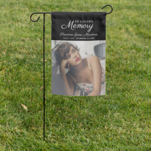 In Loving Memory   Photo Quote Keepsake  Garden Flag