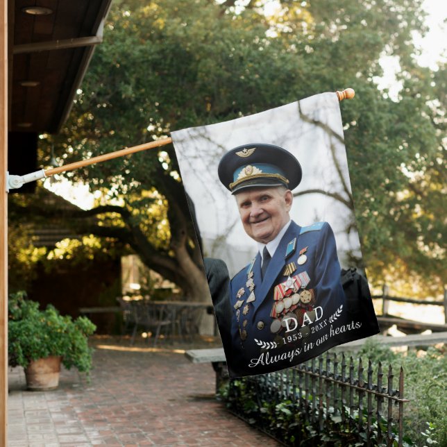 In Loving Memory | Photo Quote Keepsake  House Flag (In SItu)