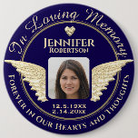 In Loving Memory Photo Remembrance Button