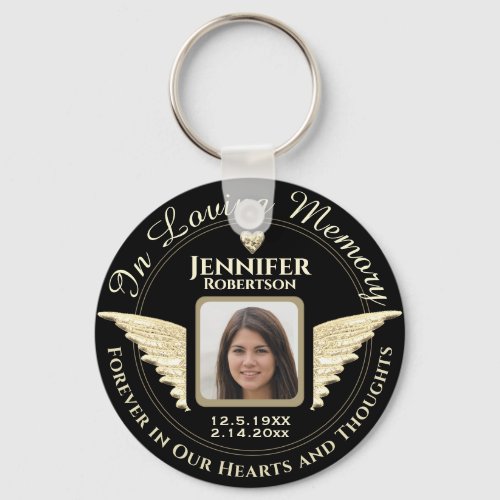 In Loving Memory Photo Remembrance Keychain