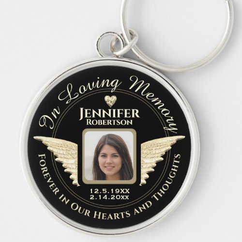 In Loving Memory Photo Remembrance Keychain