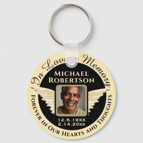 In Loving Memory Photo Remembrance Keychain