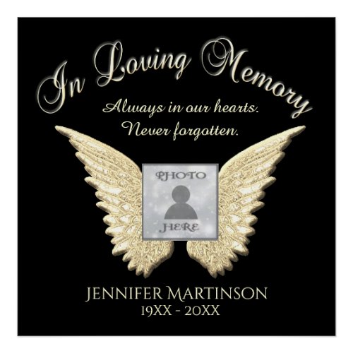 In Loving Memory Photo Remembrance Poster