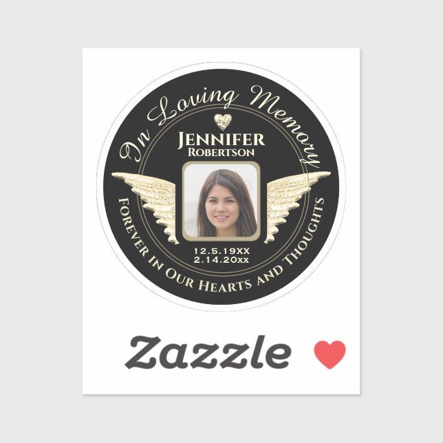 In Loving Memory Photo Remembrance Sticker (Sheet)