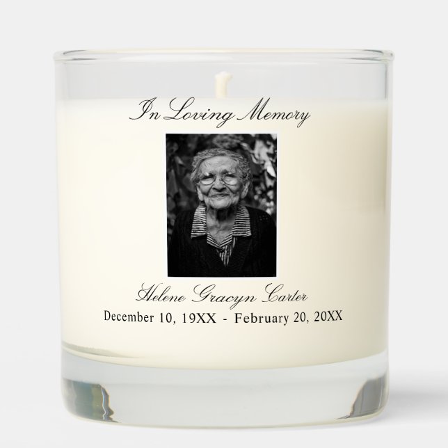 In Loving Memory Photo Scented Candle (Front)