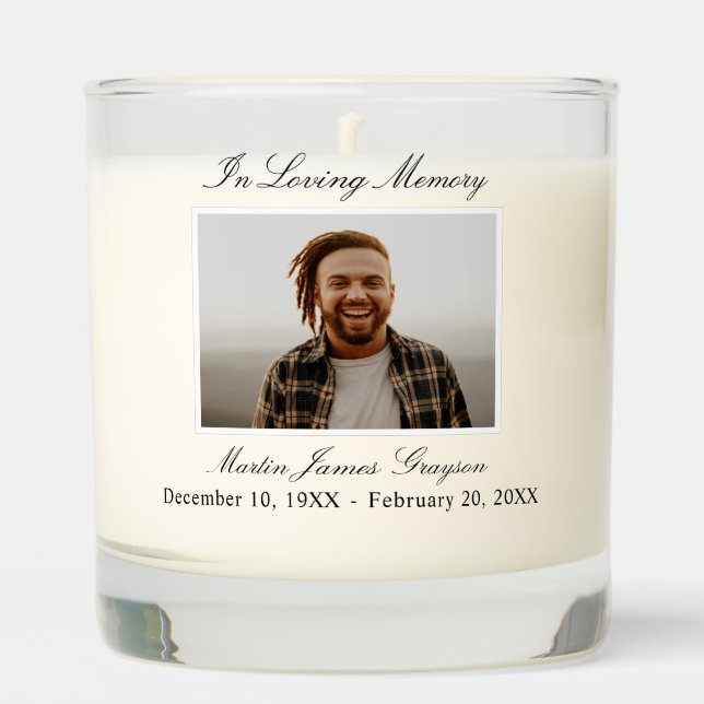 In Loving Memory Photo Scented Candle (Front)