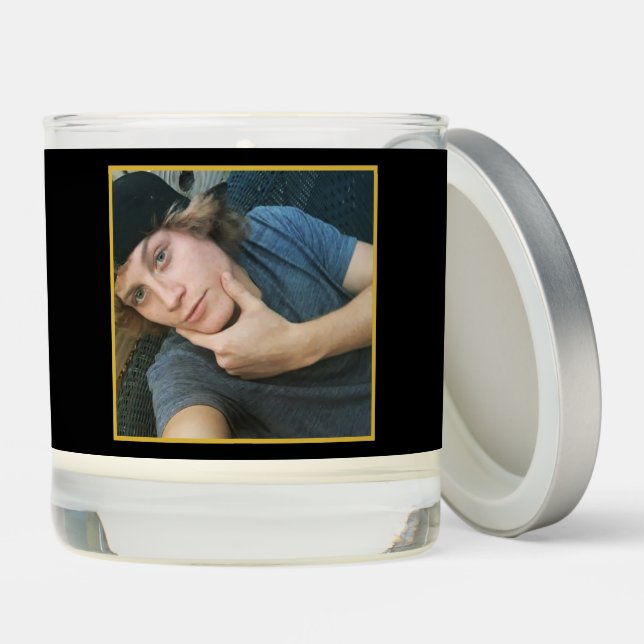 In Loving Memory Photo Scented Jar Candle          (Lid)