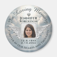 In Loving Memory Photo Silver Magnet