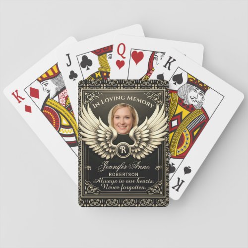 In Loving Memory Photo Template Playing Cards
