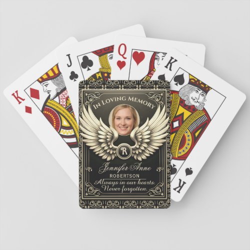 In Loving Memory Photo Template Poker Cards