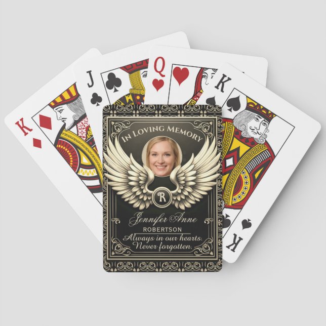 In Loving Memory Photo Template Poker Cards (Back)