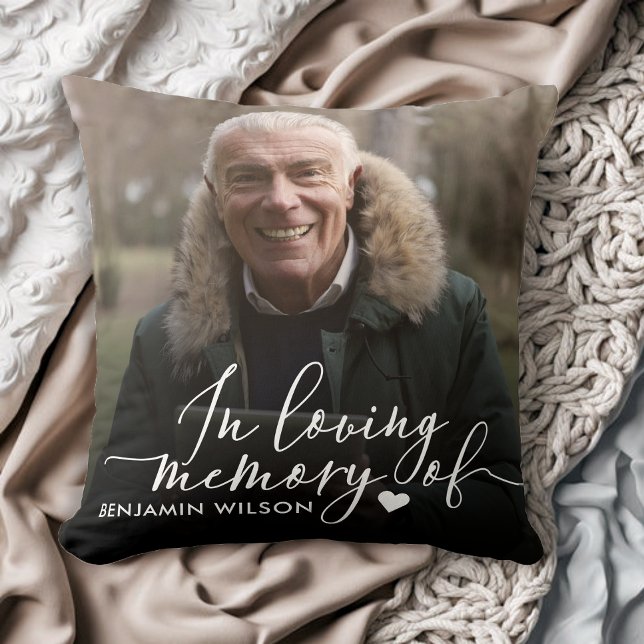 In Loving Memory Photo Throw Pillow (Creator Uploaded)