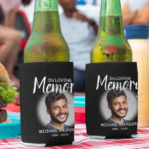 In Loving Memory Photo Tribute Can Cooler