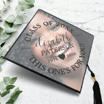 In Loving Memory | Photo Tribute Graduation Cap Topper<br><div class="desc">Personalized remembrance graduation cap topper featuring a photo of the person you have lost,  their name,  birth and death dates,  the class year,  a sweet heart,  and the words "this one's for you!".</div>