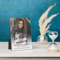 In Loving Memory Photo Tribute Plaque | Zazzle