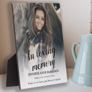 In Loving Memory Photo Tribute Plaque