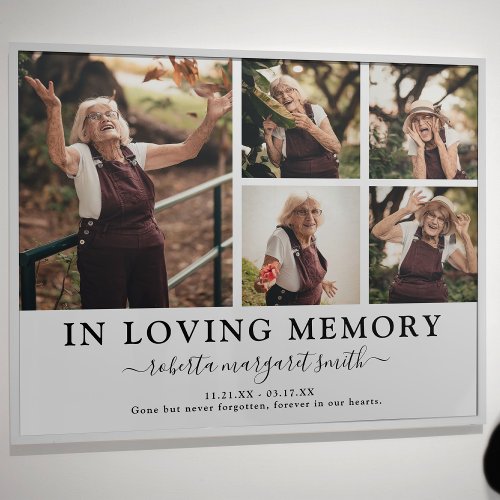 In Loving Memory Photo Tribute Poster