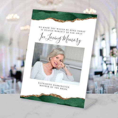 In Loving Memory Photo Wedding Pedestal Sign