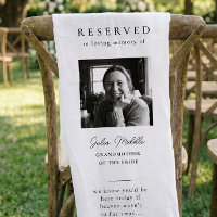 In Loving Memory Photo Wedding Seat Sign