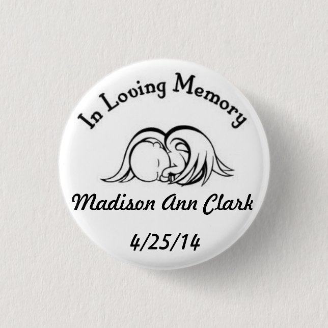 In Loving Memory Pinback Button (Front)