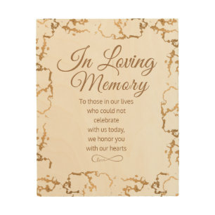 In Loving Memory Plaque Wood Wall Art