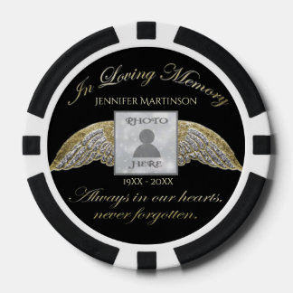 In Loving Memory Pocket Photo Remembrance Poker Chips