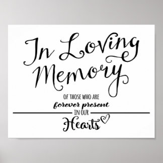 In Loving Memory Posters | Zazzle