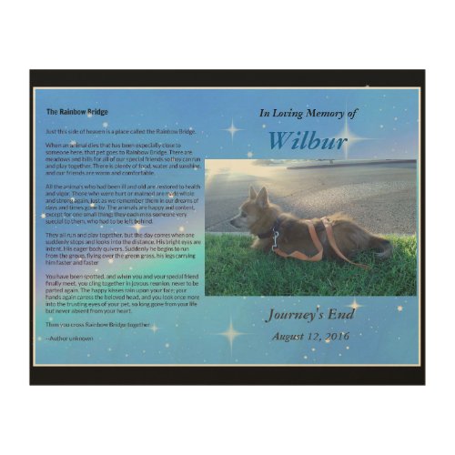 In Loving Memory _ Rainbow Bridge Wood Wall Decor