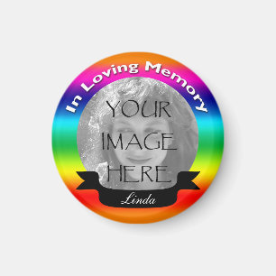 In Loving Memory Rainbow Photo Magnet