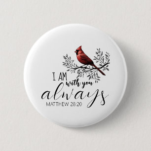 In Loving Memory: Red Cardinal Button