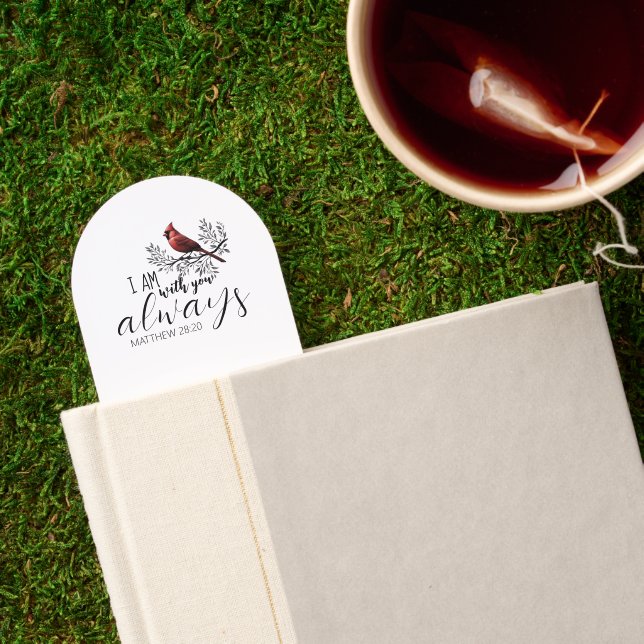 In Loving Memory: Red Cardinal Memorial Bookmarks (Closed Book)