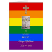 In Loving Memory Religious Golden Cross Photo LGBT (Front)