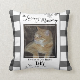 In Loving Memory Rembrance One Photo Throw Pillow