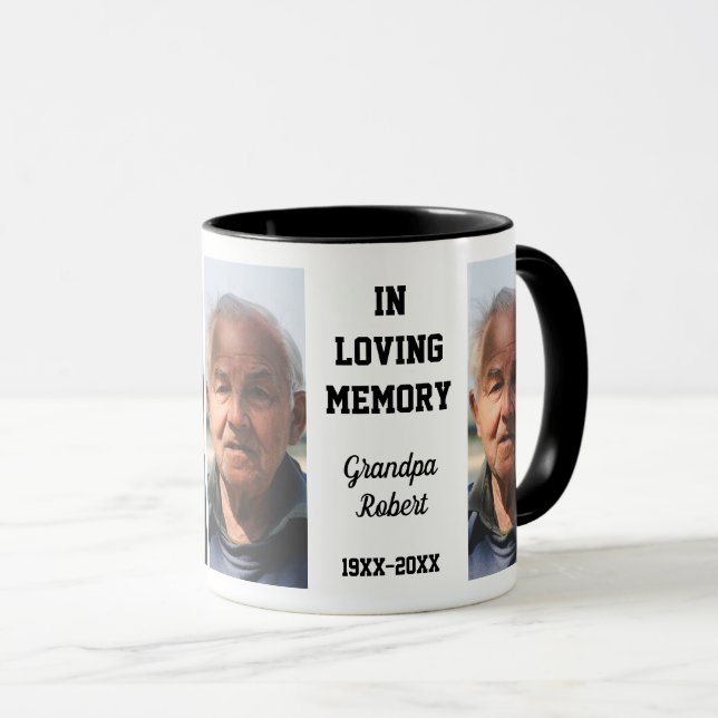 In Loving Memory Remembrance 4 Photo Keepsake   Mug (Front Right)