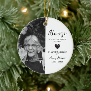 In Loving Memory Remembrance for Loss Photo Name Ceramic Ornament