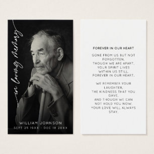 In Loving Memory Remembrance Photo Funeral