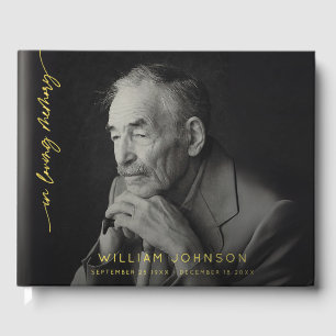 In Loving Memory Remembrance Photo Funeral  Foil Guest Book