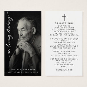 In Loving Memory Remembrance Photo Funeral Prayer