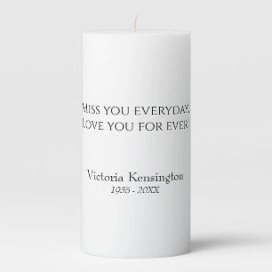 In Loving Memory - Remembrance Pillar Candle
