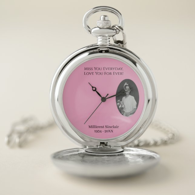 In Loving Memory - Remembrance Pocket Watch (Inside)