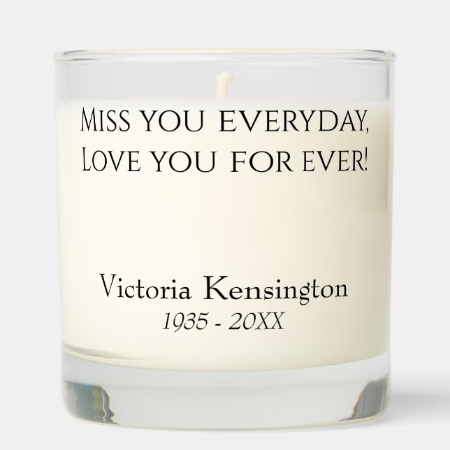 In Loving Memory - Remembrance Scented Candle (Front)