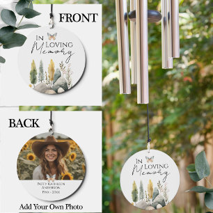 In Loving Memory Rock Garden Photo Wind Chime