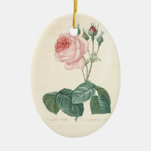 In Loving Memory Rose 1 Custom Photo Memorial Ceramic Ornament