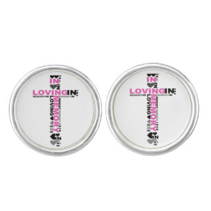 In Loving Memory Round Cufflinks, Silver Tone Cufflinks