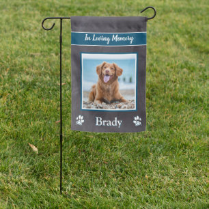 In Loving Memory - Rustic Memorials Pet Dog Photo Garden Flag